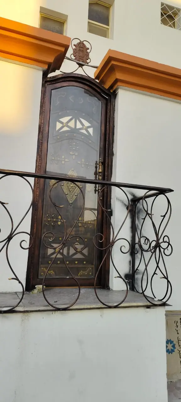 Metal railing and door